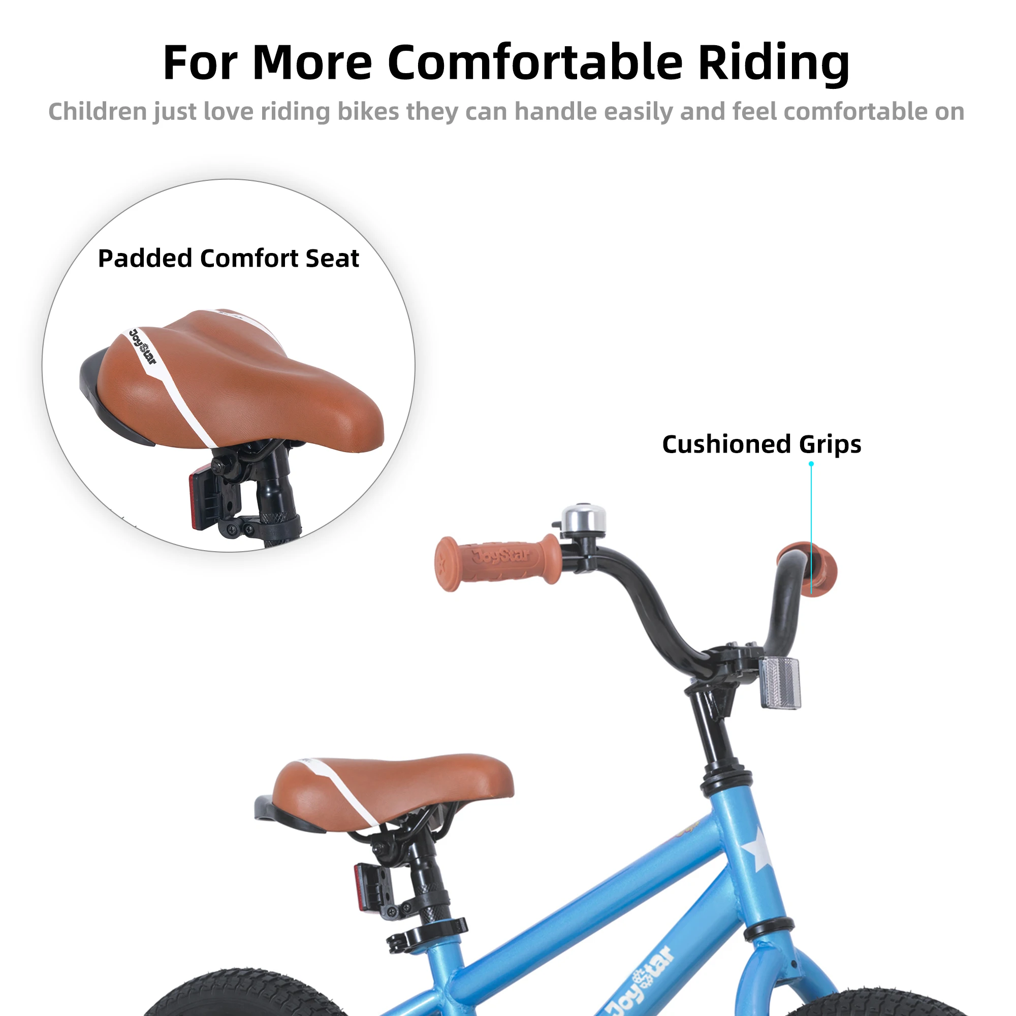 JOYSTAR Kids Bike for 2-12 Years Boys Girls, 12-16 Inch BMX Style Kid's Bikes with Training Wheels, 18-20 Inch With Handbrake