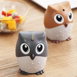 Cute Cartoon Owl Toothpick Holder Desktop Automatic Toothpick Dispenser Tooth Pick Container Family Bar Accessories