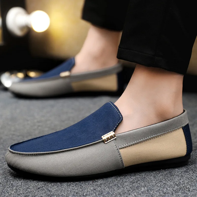 Men's Spring Bean Shoes, Casual Shoes, Cloth Shoes, Lazy Shoes, Driving Breathable, One Step Stepping Men's Shoes loafers