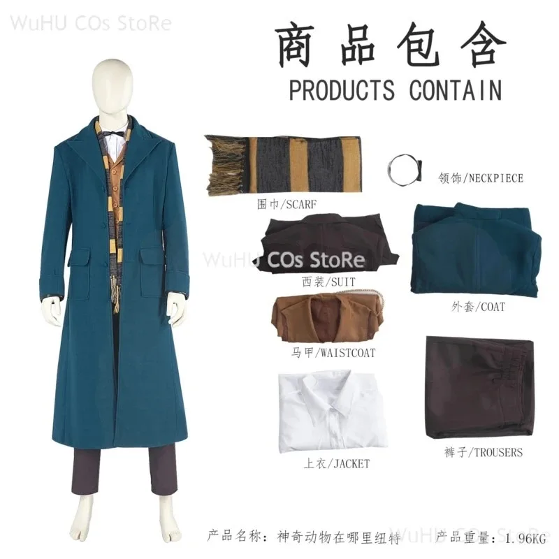 CyFantastic Beasts And Where To Find Them Косплей Newt Scamande Косплей Пальто Костюм Waiscoat Мужчины Хэллоуин Ролевая игра Полный Se