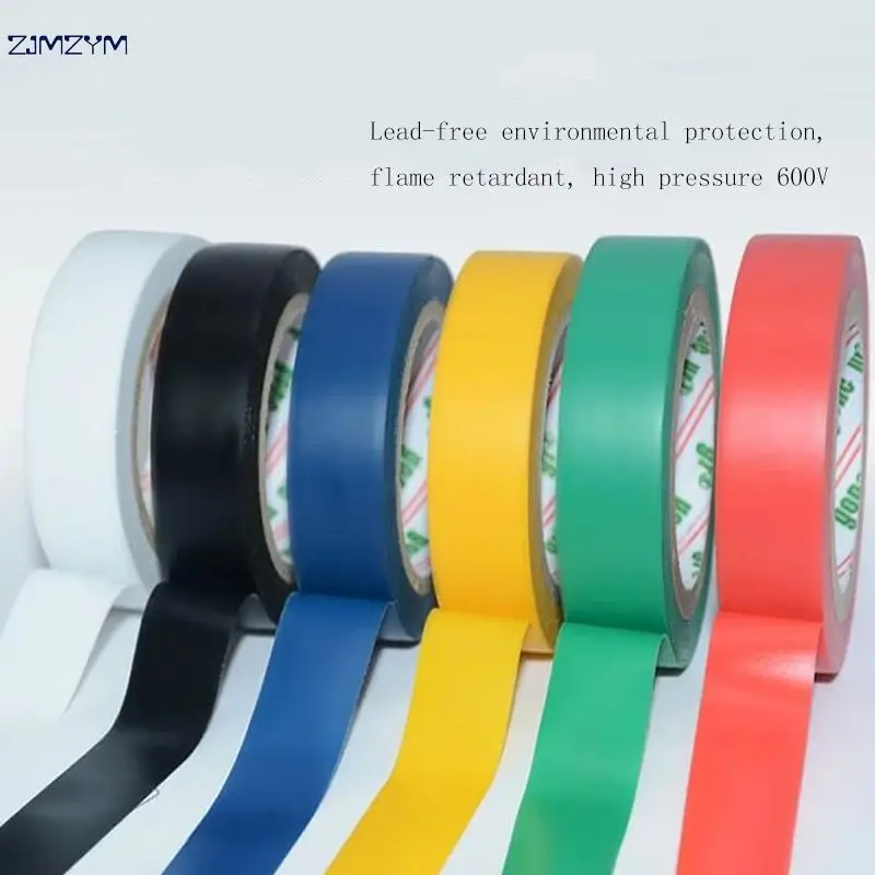 1PC 6 colors 16mm*10y(9.2M) waterproof insulation electrical tape electrical flame retardant PVC tape for Repairing Bonding Tool