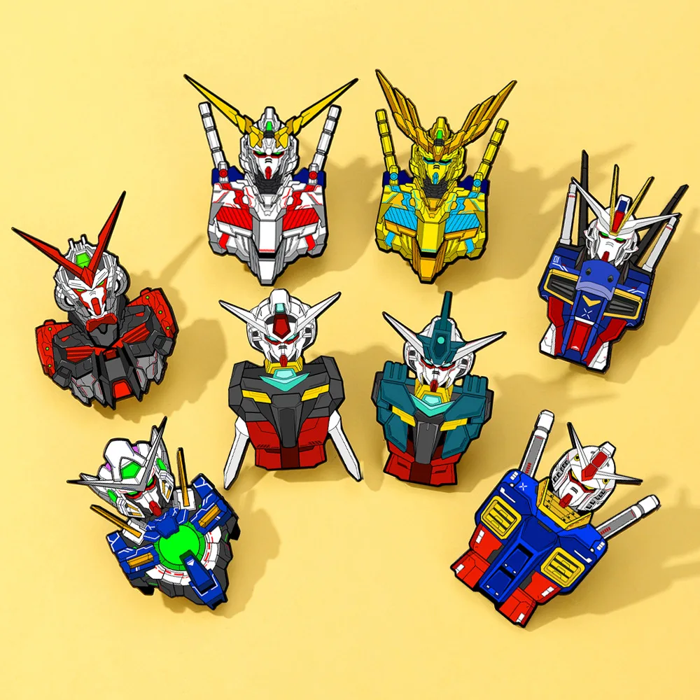 Mobile Suit Enamel Pins Cartoon Creative Alloy Brooch Personalized Interesting Accessories Fashion Simple Bags Badge
