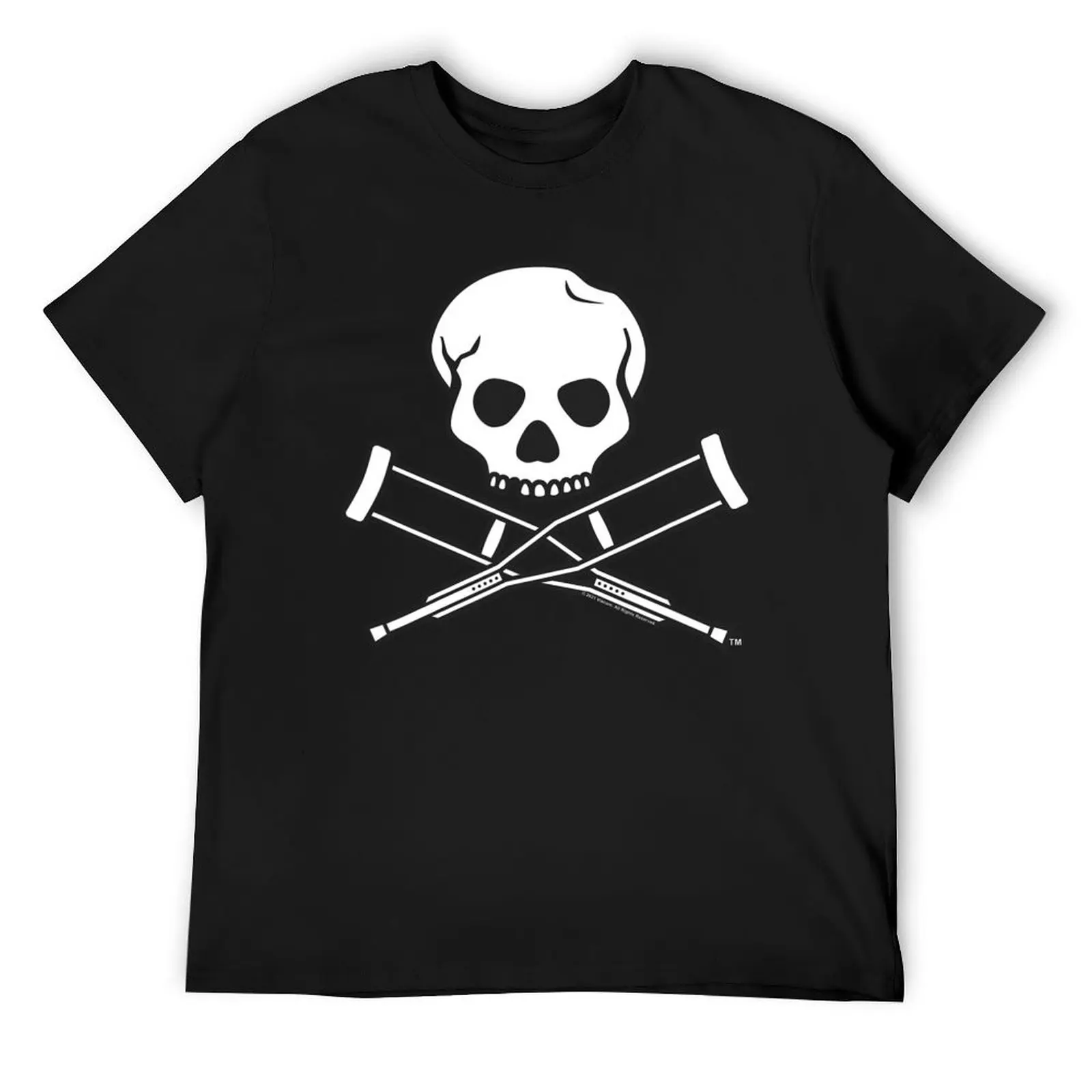 Jackass Skull and Crutches Logo T-Shirt Man Clothes Fashion Graphic Tees Unisex Gothic Punk Streetwear