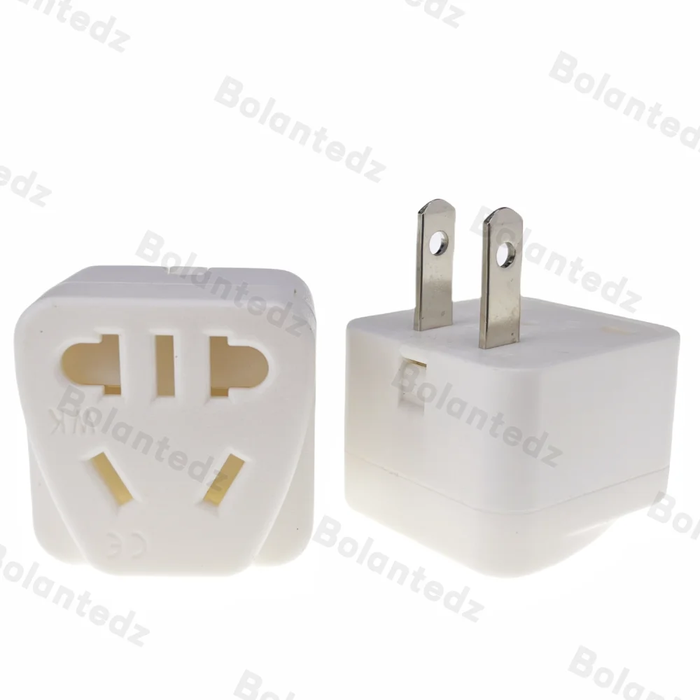 1Pcs Mexico Vietnam Taiwan 10A 250V US AU EU Europe to US 2-Flat pins Travel adaptor plug charger Type A