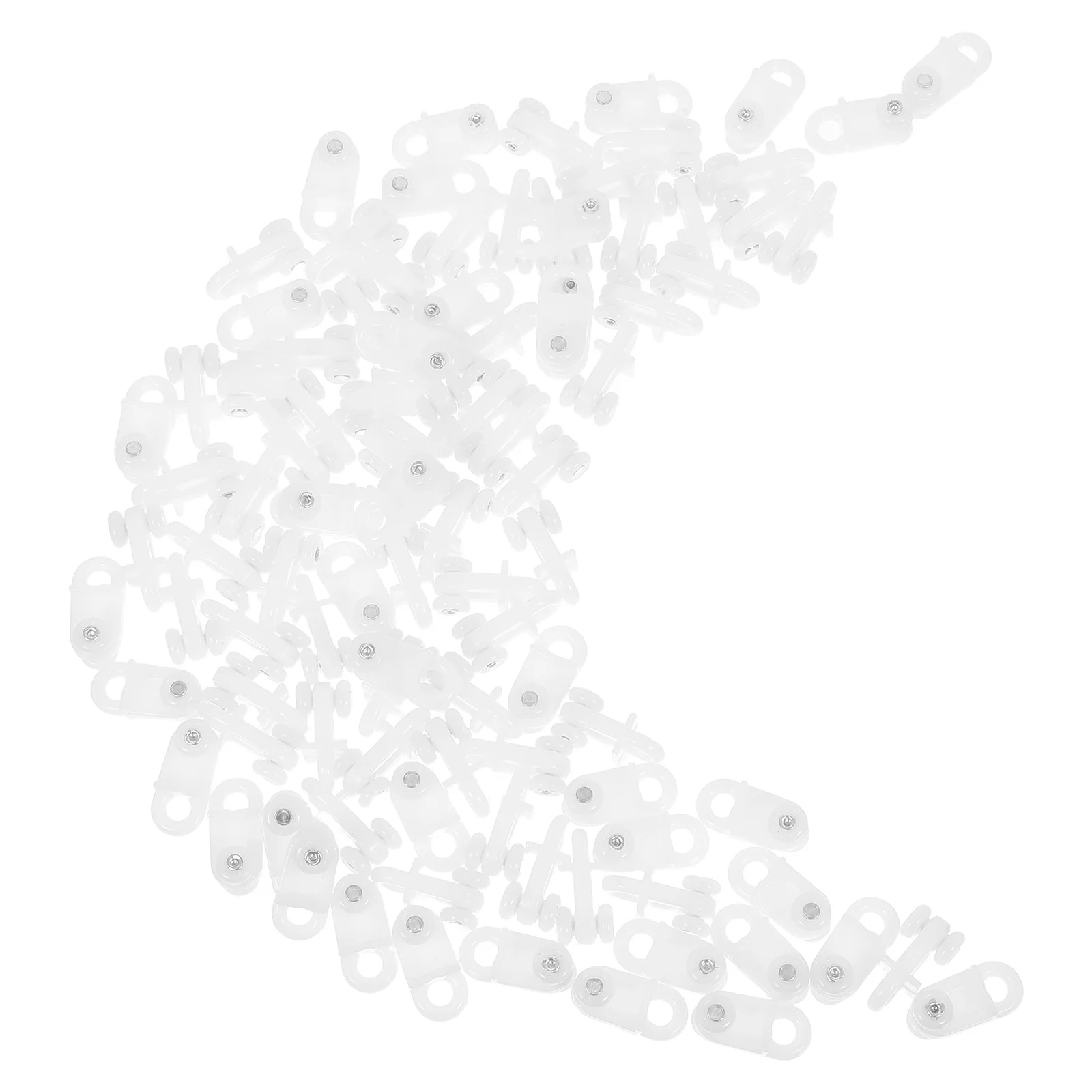

100Pcs Curtain Track Gliders Plastic Small Double Wheel Pulley Sliding Rail Ceiling Mount Curtain Track Accessories for Home
