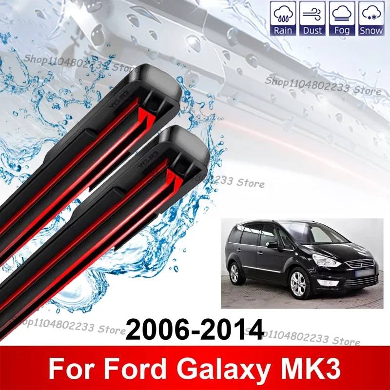 

Car Wiper For Ford Galaxy MK3 2006-2014 2pcs Front Wiper Blades Brushes Cutter Auto Accessories 2014 2013 2012 2010 2009