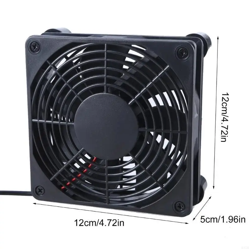 H37B 120mm USB Router Fan 12050 1500rpm Kipas Pendingin Router Komputer Untuk Penerima DVR Komputer
