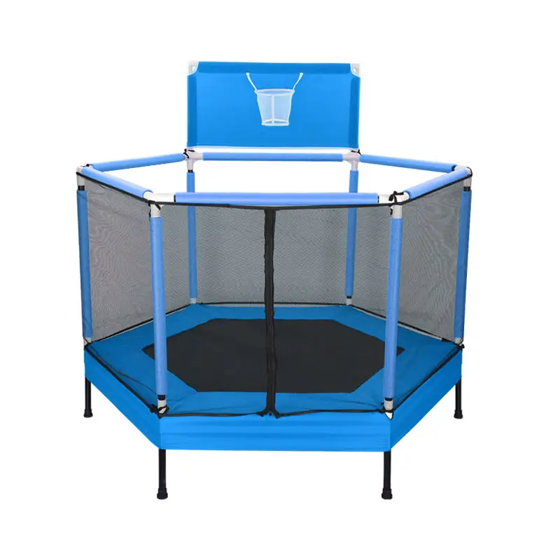 Trampoline for Children Exercise Trampoline with Protective Net Equipped Indoor Sports Entertainment Support 120 KG