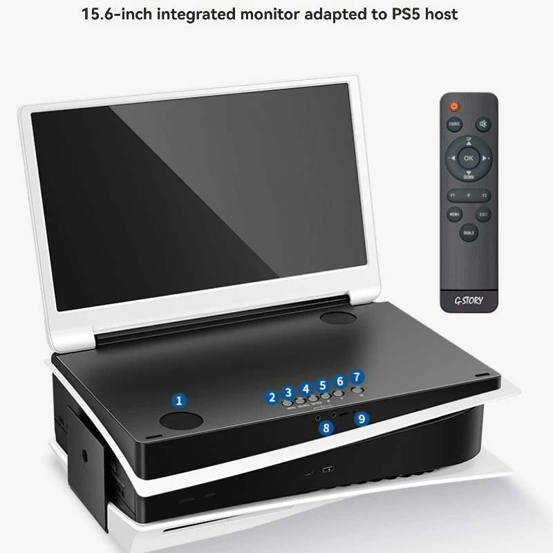 شاشة محمولة لعرض ألعاب PS5 IPS 2K 120 هرتز 4K + HDR 60 هرتز شاشة ألعاب متكاملة متعددة الوظائف سهلة التشغيل