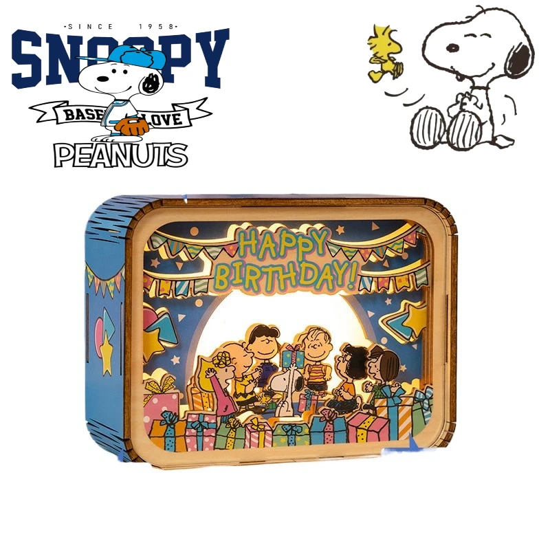 

Snoopy Cartoon Cute Night Light Creative Kawaii Home Bedroom Atmosphere Light Desktop Ornament Anime Peripheral Gift Wholesale