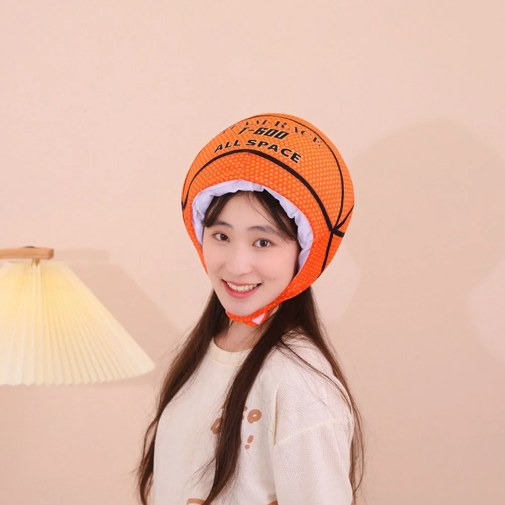 

Cartoon Headgear Hats Plush Costume Basketball Novelty Headwear Party Decorative