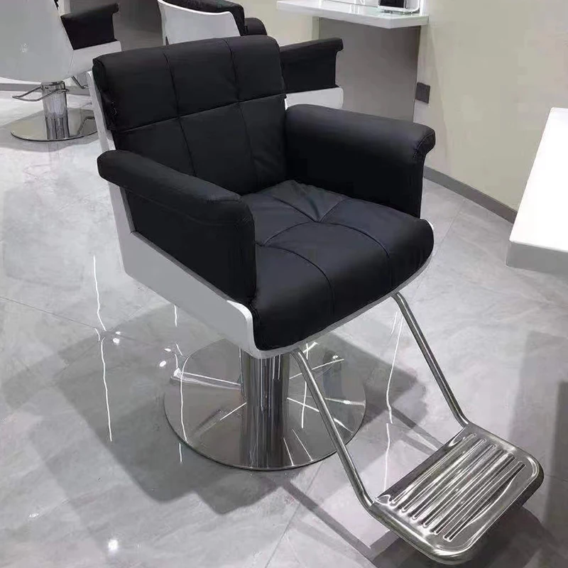 

Salon Perm Barber Chairs Hair Dyeing Barber PU Leather Barber Chairs Swivel Cosmetic Salon Furniture Sillon De Barbería Lslfy