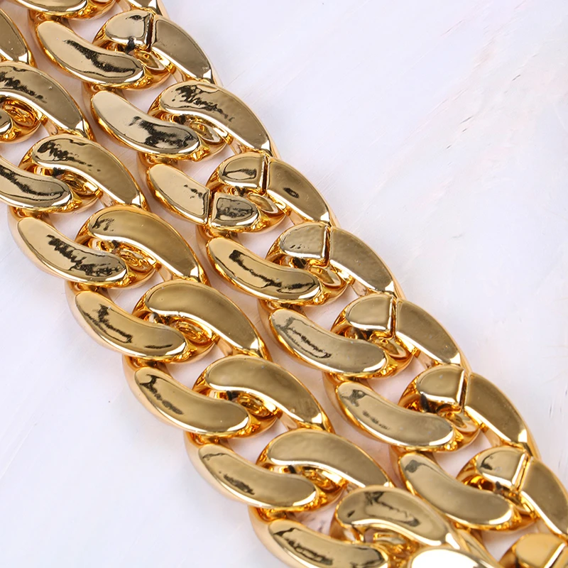1Pc Dog Neck Chain Pet Chain Collar Cool Plastic Adjustable Gold Color Puppy Chain Cat Chain Necklace