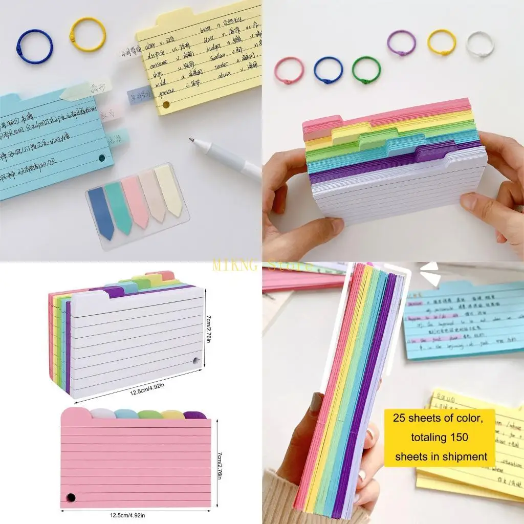 

Multicolor Organization Notebook Tear Resistant Paper Tabs Study Companion Pocket Notepads for Smooth Writing best sale