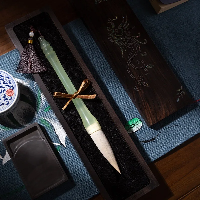 Brush box, four treasures of the study, pure sheep hair, high-end professional calligraphy, professional-grade calligraphy pen