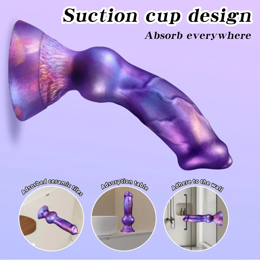 Realistic Dog Penis Squirting Dildo Anal Plug Knot Suction Cup Enema Ball Waterproof Silicone Fantasy Adult Toy for Men and Wome view 4