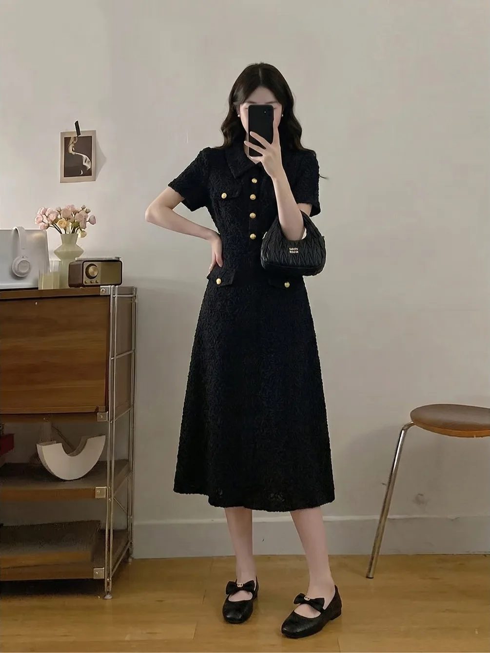 

Slimming Large Size Fashionable Summer Dress Women's High Waist A-Line Midi Dress Skin-Friendly Breathable City Commute