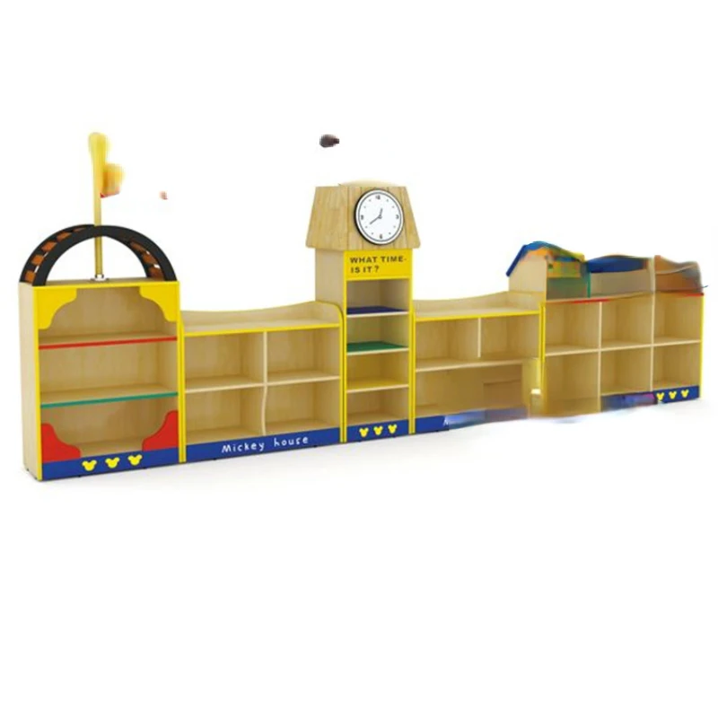 Train Bus Luxury Assembled Cabinet Storage Cabinet Kindergarten Toy Cabinet