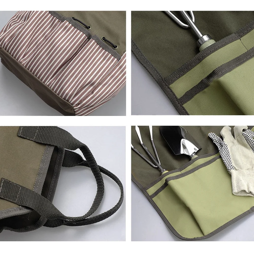 Waterproof Gardening Apron Set with Tool Bag Oxford Material for Beach Outdoor Activities Large Storage 38x25cm 55x45cm