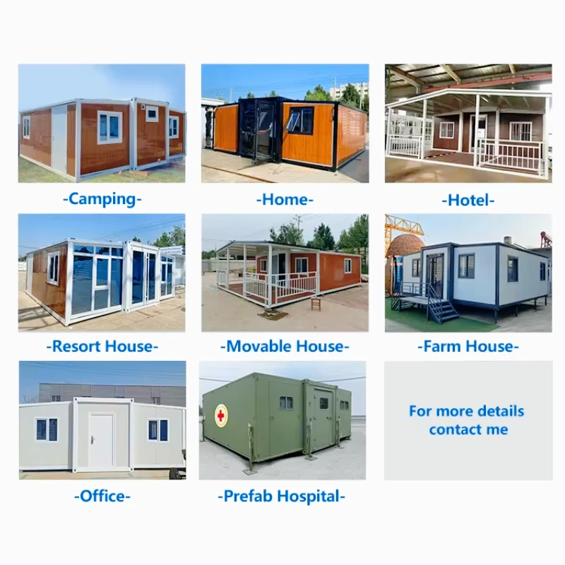 Customized 40ft Expandable House Prefab Container Houses Hurricane Proof 3 Bedroom 20ft Mobile Expandable Light Steel Tiny Home