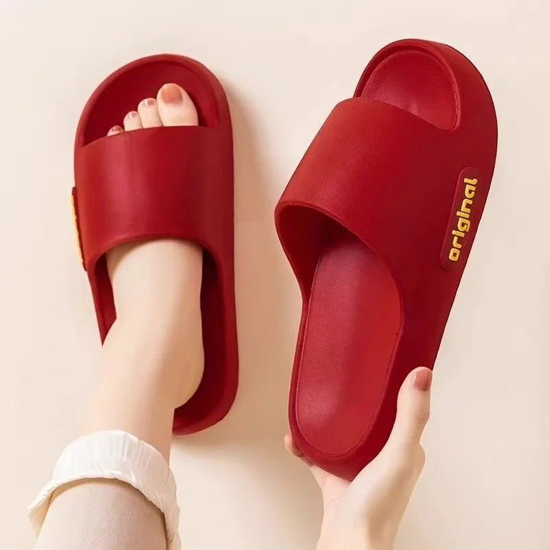 Fashion Summer Eva Slippers Summer Women Thick Soles Non-slip Home Indoor Outdoor Couple Slippers Bath Flip Flops image 5