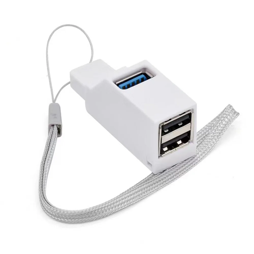 Adattatore HUB USB 3.0 Mini Splitter Extender Box 3 porte USB ad alta velocità per laptop Lettore di schede disco U Docking Convertitore hub USB 2.0
