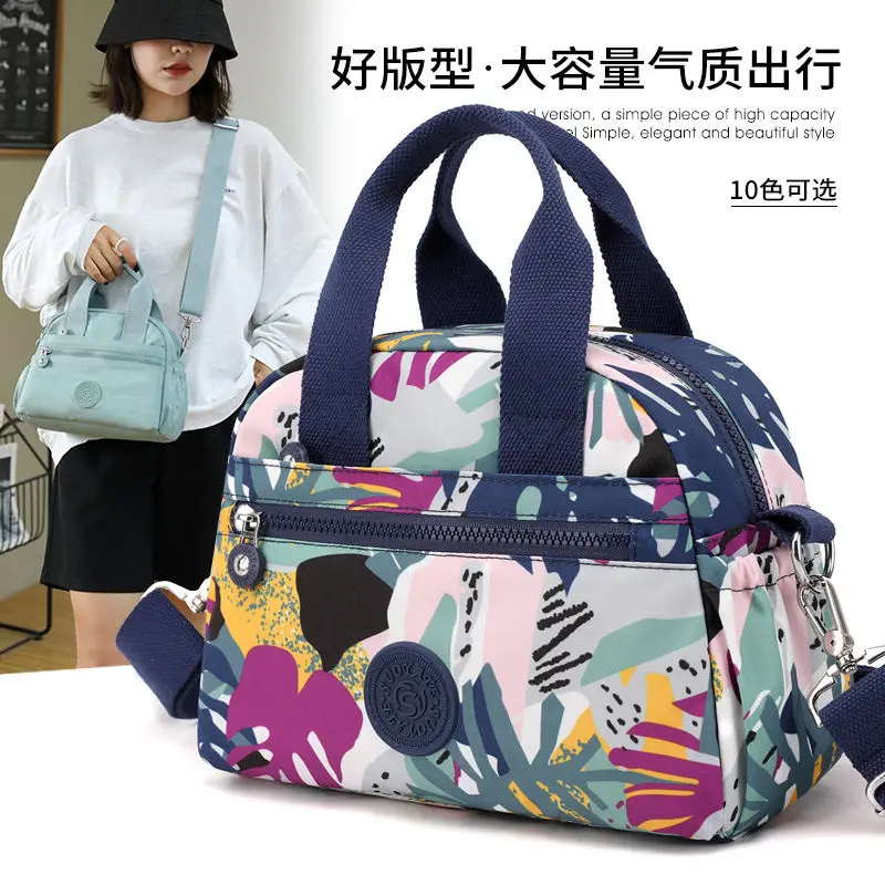 

Ladies Handbag 2025 New Waterproof Nylon Fabric Bag Hand-held Crossbody Bags Middle-aged Elderly Mothers' Bag Women Package