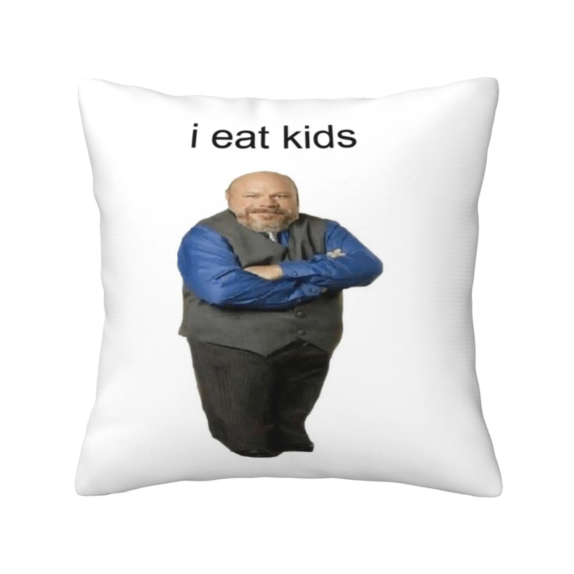 Bertram I Eat Kids Meme Pillow Case Home Decoration Polyester Cushion Cover for Sofa Funny Throw Pillow Cover Funda Cojine 45x45