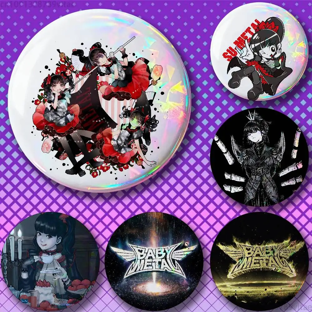 B-Babymetal Metal Forth Pin Pins 58mm Cute Cartoon Badge Handmade Brooches for Backpack Accessories Jewelry Gifts