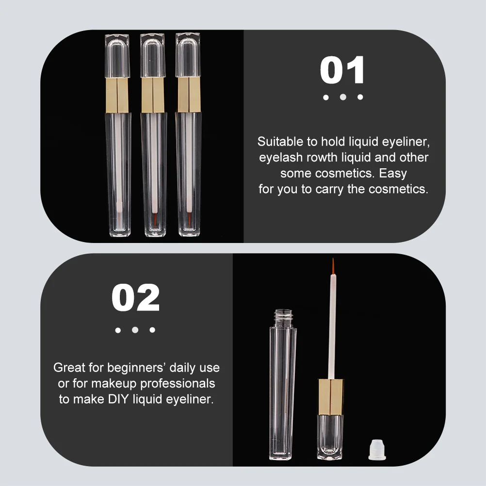 

Empty Mascara Bottle of Eyelash Growth Liquid Eyeliner Tube Air Traffic Control Travel Tubes