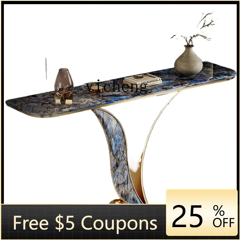 

ZZK Living Room Simple Cabinet Decorative Strip Desk Light Luxury Rock Plate Hallway Table Wall Living Room Entrance Hall Cabine