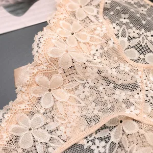 المرأة مثير شفافة الرباط ملخصات مفتوحة المنشعب انخفاض الخصر الملابس الداخلية للسيدات التطريز إغراء الملابس الداخلية للمرأة трусы أفضل 8 سراويل داخلية للمبيعات مع فتح زر - رقم 2