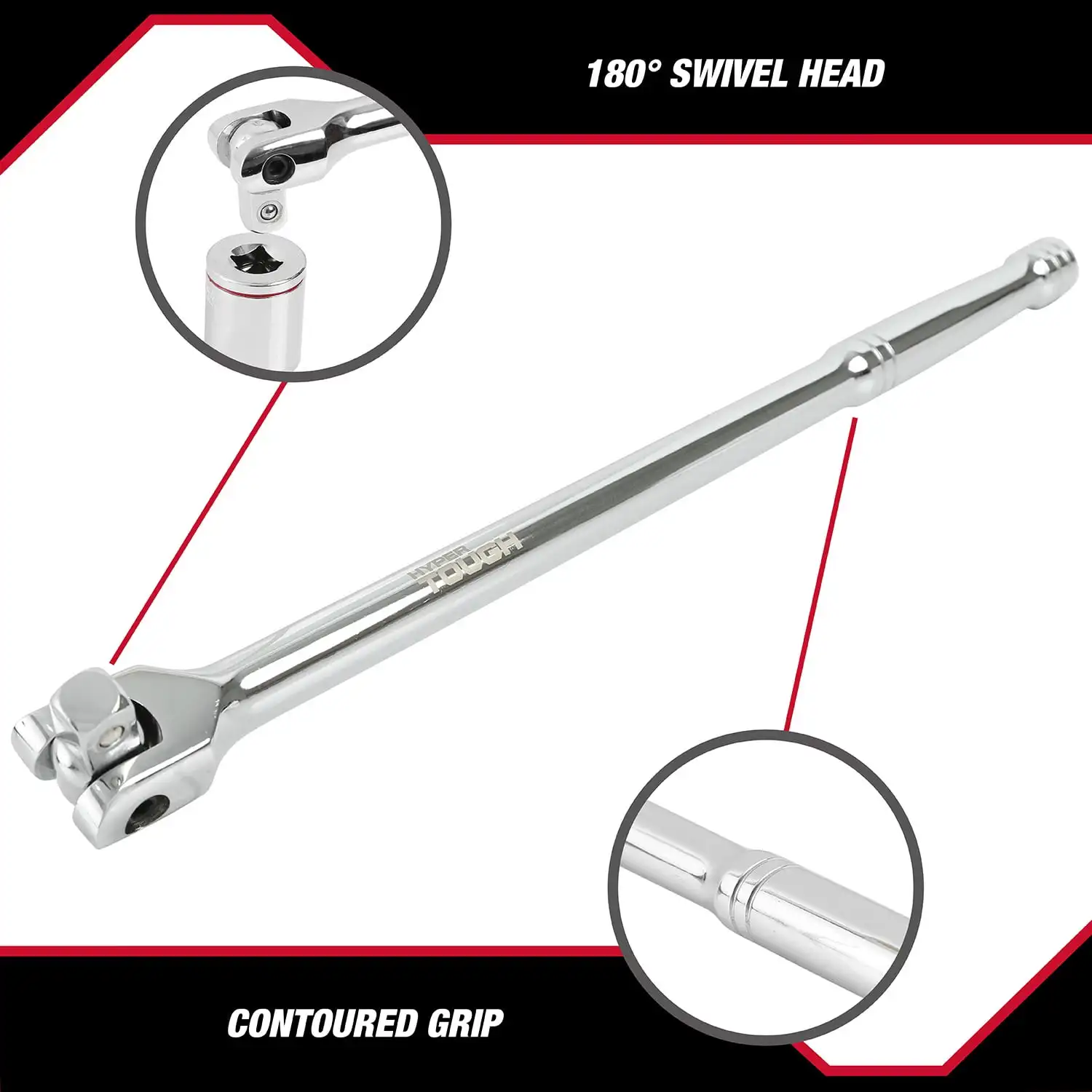 Barra de disjuntor resistente à ferrugem de 15 polegadas e 1/2 polegadas com cabeça rotativa