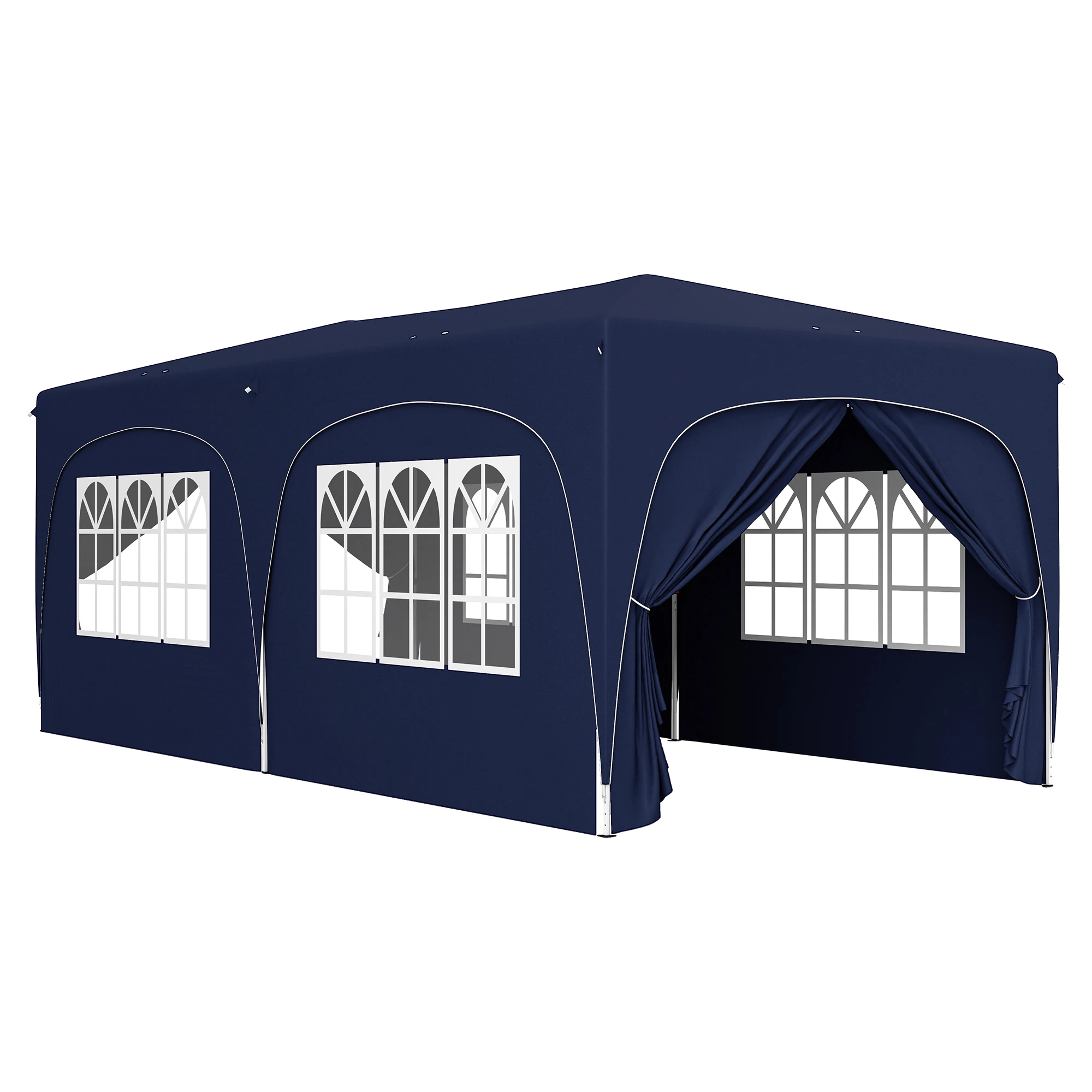 Outsunny Opvouwbare Gazebo Tent 3x6 m met Zijpanelen UPF50+