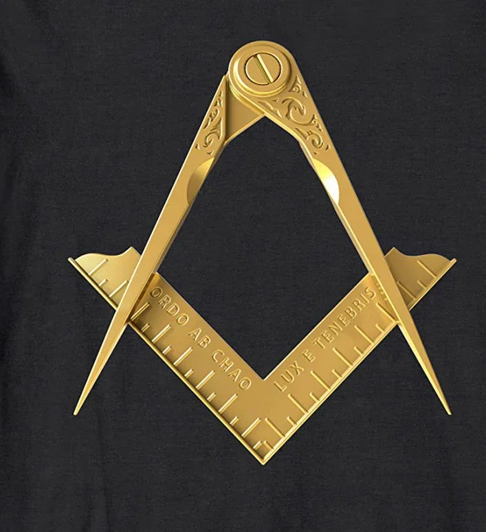 Freemason Square Compass Freemasonry Emblem T-Shirt 100% Cotton O-Neck Summer Short Sleeve Casual Mens T-shirt Size S-3XL