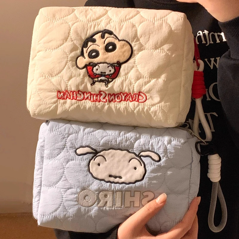 

Anime Crayon Shin-Chan Kawaii Pen Bag Cartoon Makeup Bag Toiletry Travel Portable Change Makeup Storage Portable Makeup