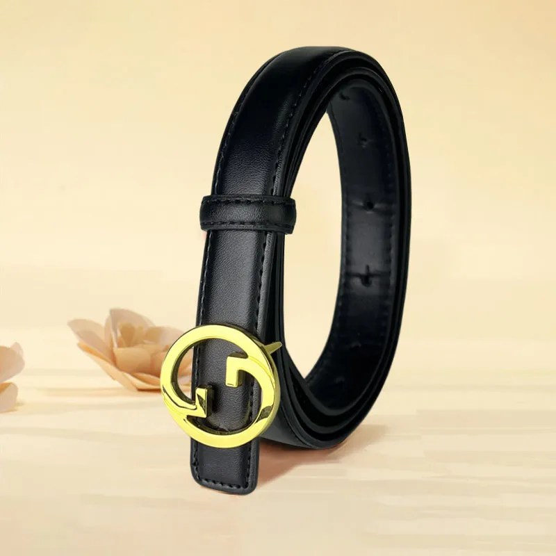 حزام خصر بإبزيم معدني فاخر جديد للنساء حزام أسود بقصة ضيقة متعدد الاستخدامات للارتداء غير الرسمي والاستخدام اليومي #6