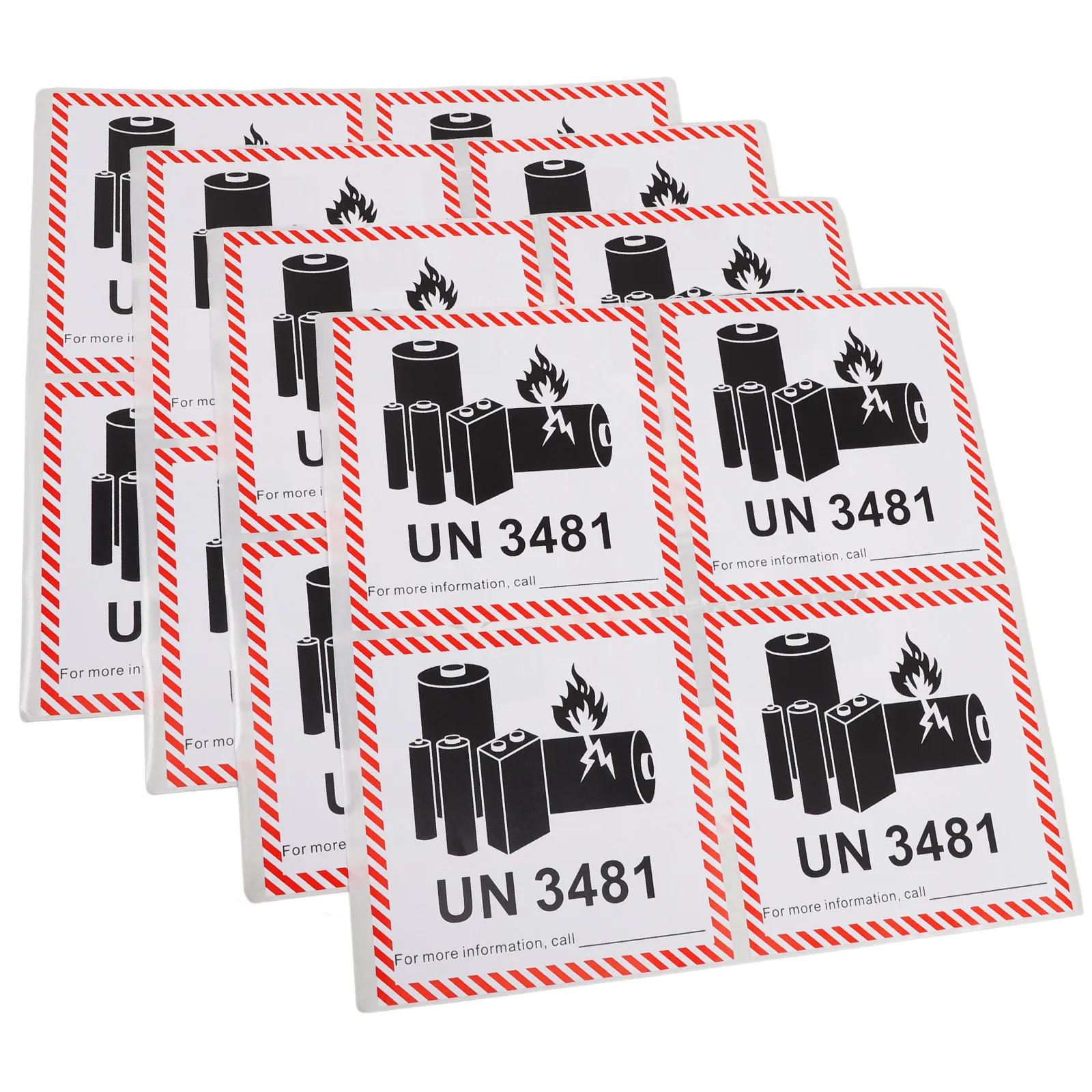 

100Pcs Safety Labels Strong Adhesion Fire Warning Stickers for Shipping Packaging Compliance Lithium Ion Battery