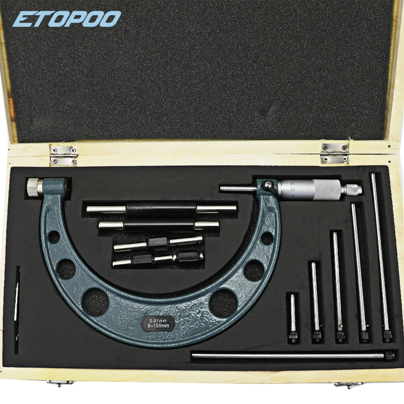 ETOPOO High precision 300-400 mm OD micrometer with adjustable anvil