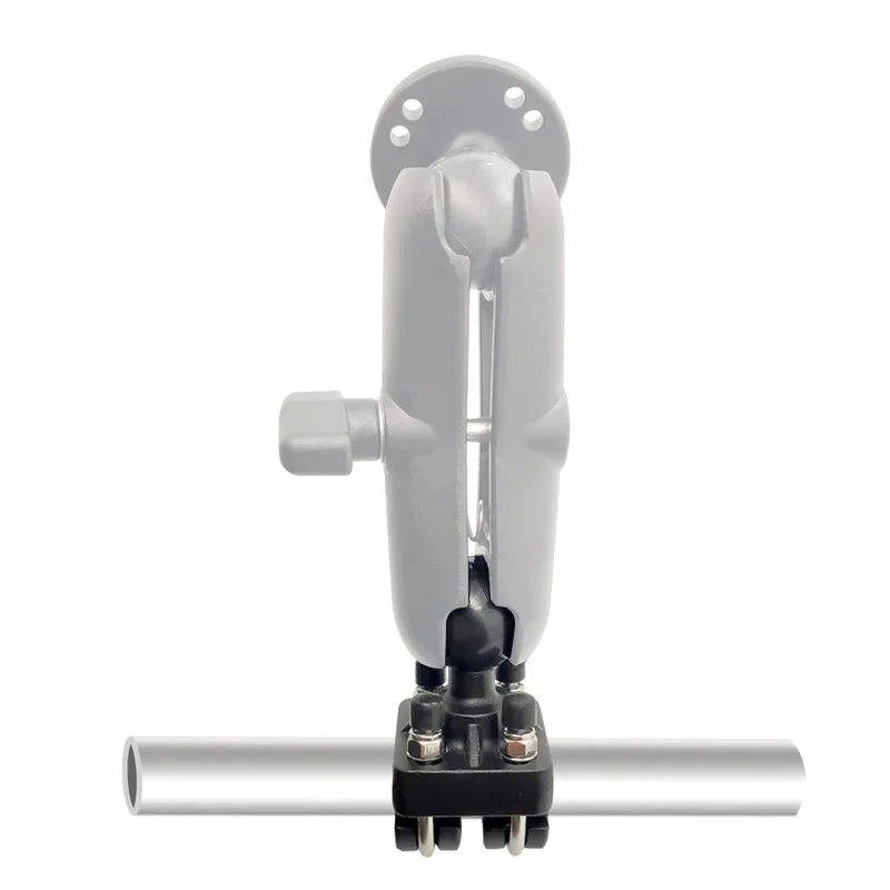 1,5-дюймовые U-образные крепления. Основание с двойной U-образной шаровой головкой. Фиксированный кронштейн с круглой трубкой.