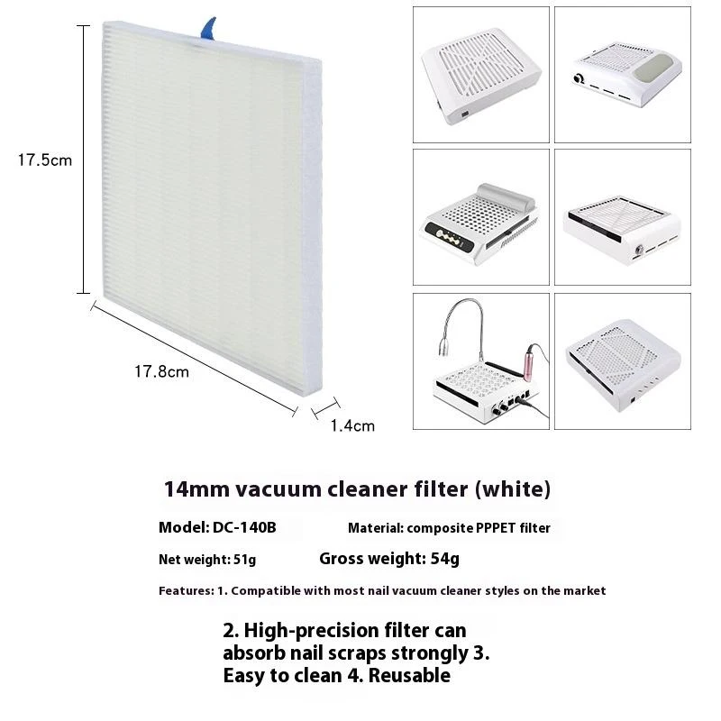 1 pcs Replacement Filter Nail Vacuum Cleaner Filter For Nail Dust Collector Filter Brushless Nail Dust Extractor Original Filter