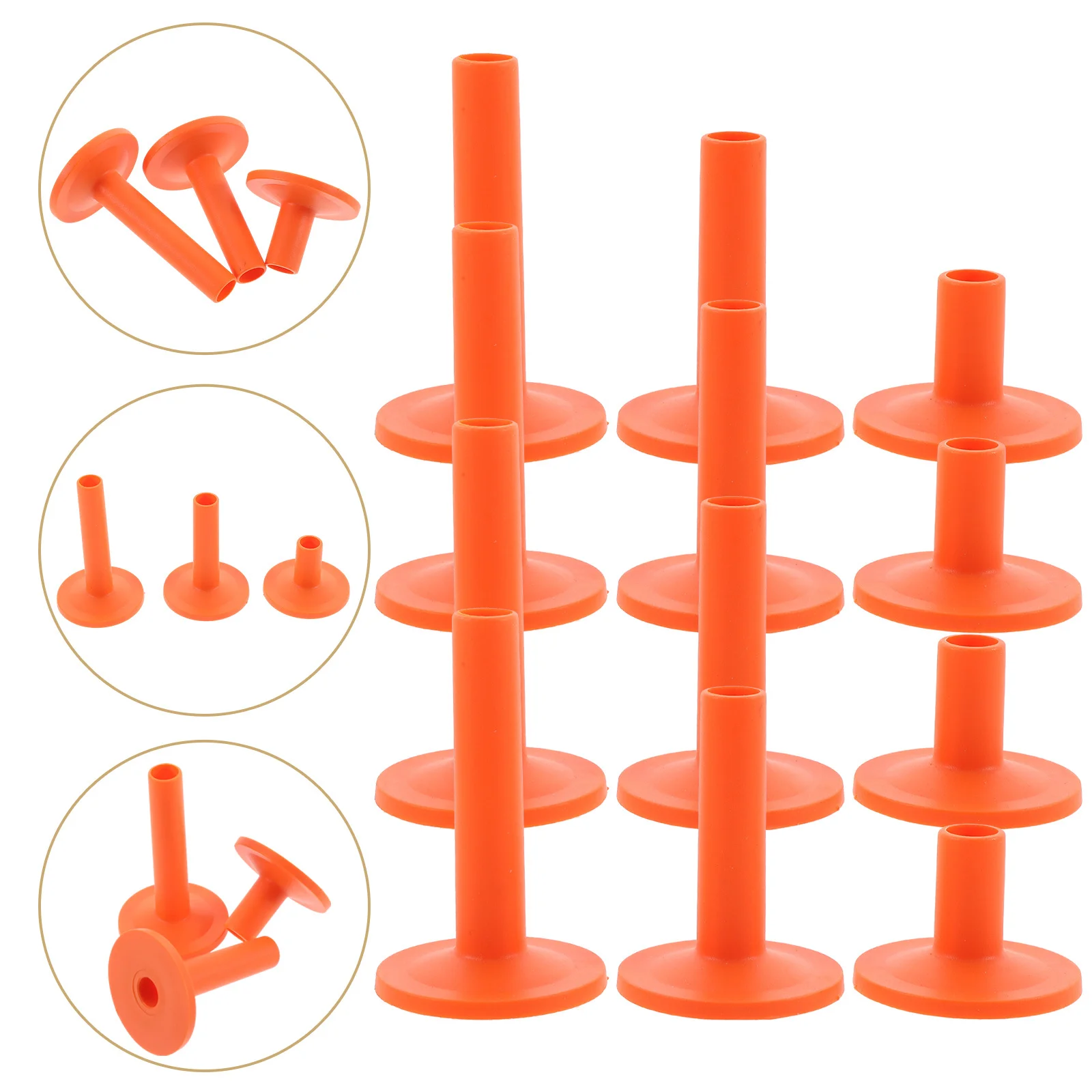 

12Pcs Plastic Cymbal Sleeves Drum Accessories Corrosion Resistant Replacement Sleeves Set for Cymbal Stand Different Heights