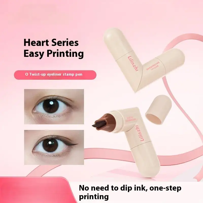 Double Head Rotatable Eyeliner Stamp Integrated Eyeliner Stamp Precise Outline Signet Long-Lasting Eyeliner Liquid Pen Cosmetics