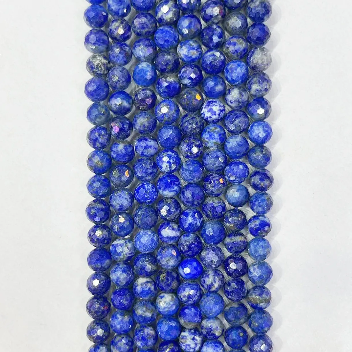 

Genuine Natural Lapis Lazuli Stone Bead 4/6/8/10MM Round Loose Faceted Blue Lasurite Charm Beads Gem Accessories For DIY Jewelry