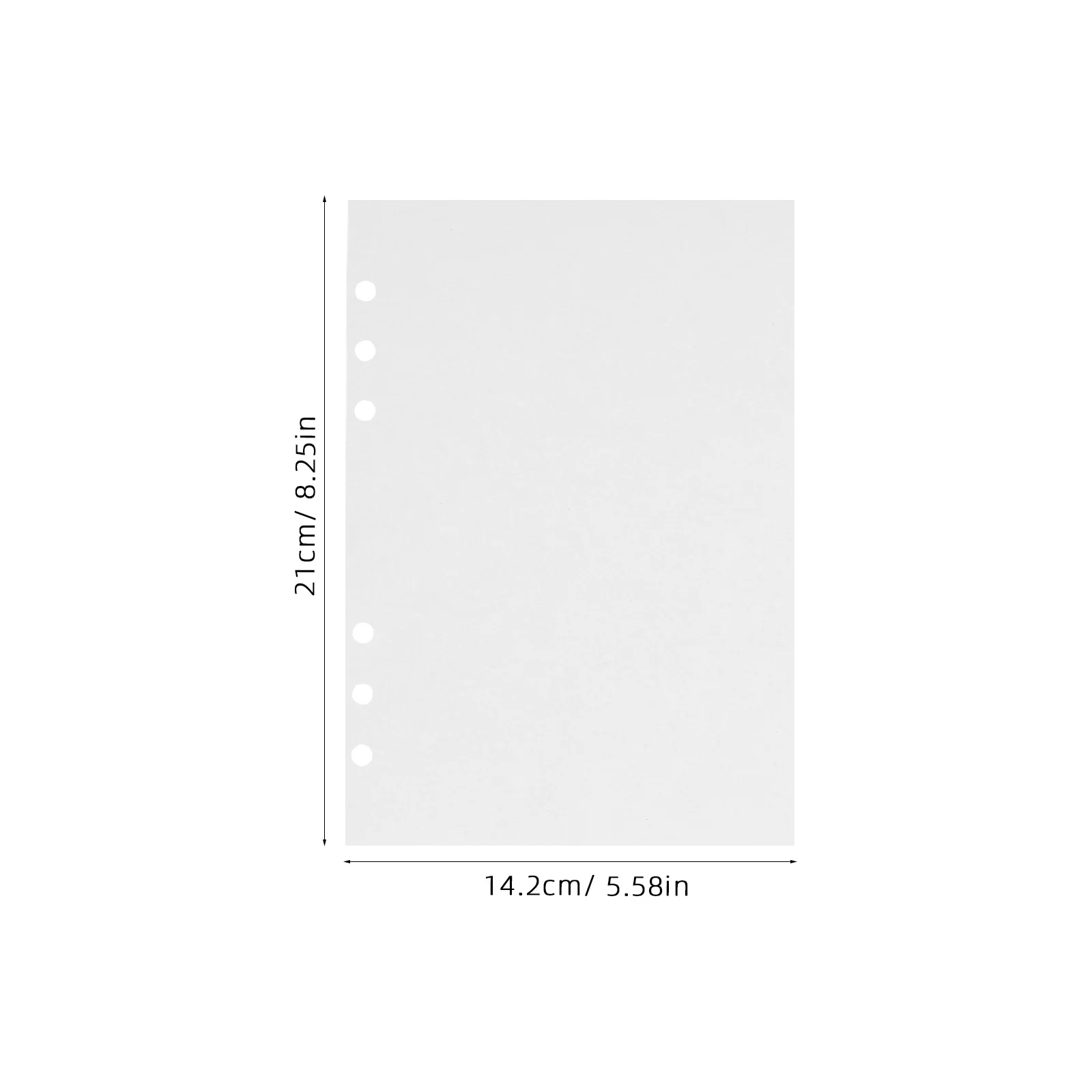 180 Stück A5 Loseblatt-Nachfüllpapier, 6-Loch-Ordnereinlagen, einfarbig, gepunktet, Raster, Linienseiten für Tagebuch, Notizbuch, Planer, Füllblätter