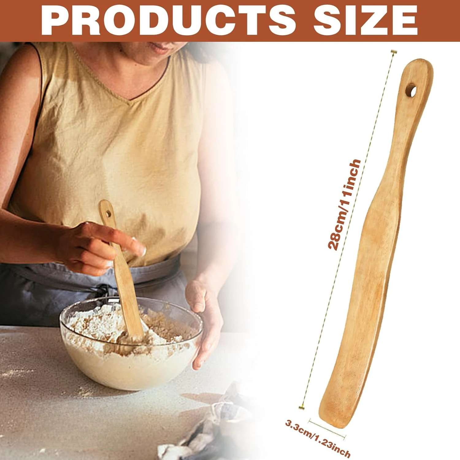 Wooden Spatula for Cooking, Sourdough Spurtles Kitchen Tools