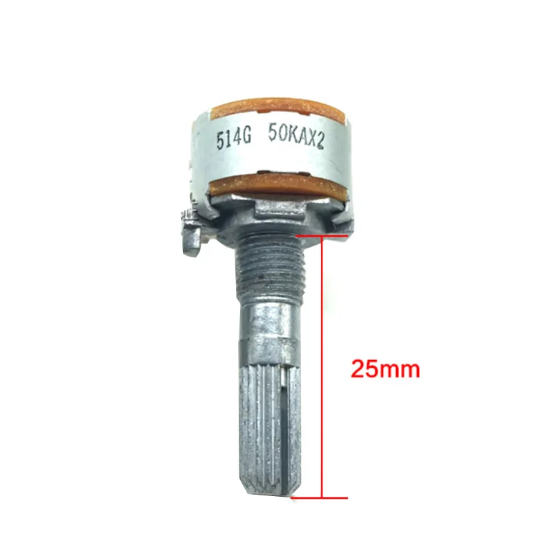 1PCS 16-Type new Japan ALPS RK163 A100KX2 A50KX2 Audio Dual-unit Rotary Potentiometer 100K 50K 6Pins 25mm flowers shaft