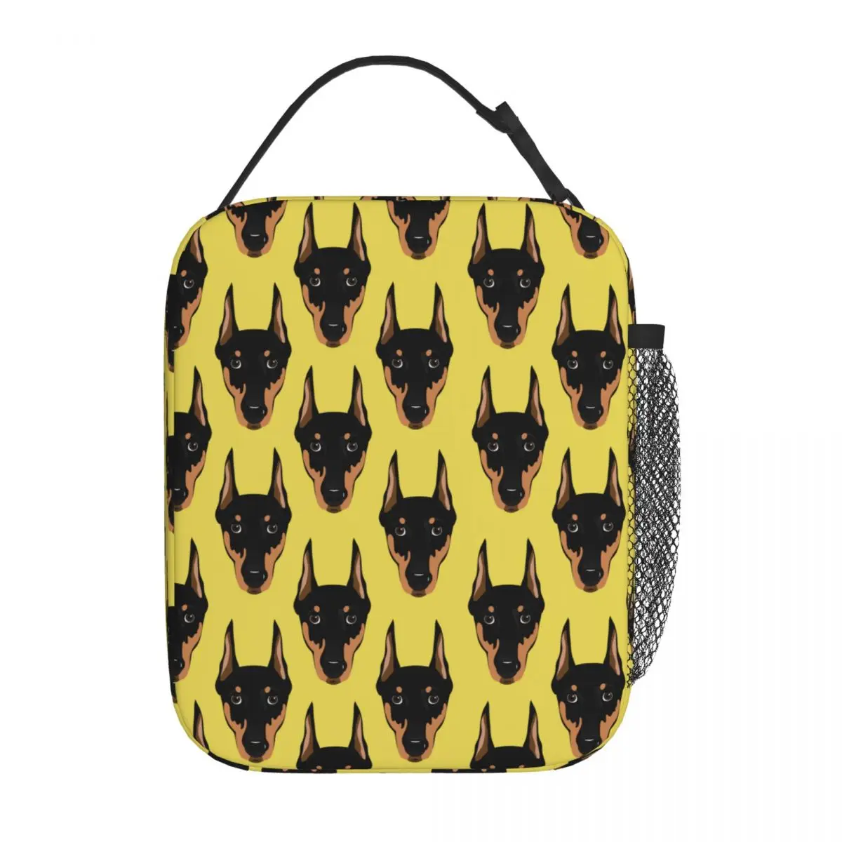 

Pet Dog Doberman Portrait Thermal Insulated Lunch Bag for Travel Portable Bento Box Men Women Cooler Thermal Lunch Box