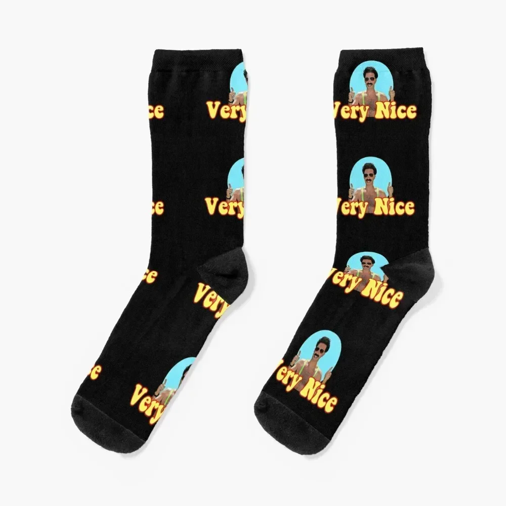 

Borat Very Nice, digital artwork Socks floor custom sports luxe Mens Socks Women's