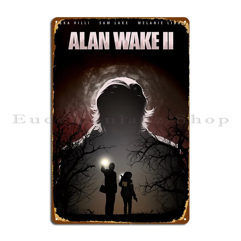 Alan Wake 2 Poster Alex B Russo Metal Sign Party Plaques Personalized Bar Wall Decor Tin Sign Poster